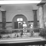 TUA1 Dental nurses from all over the country march to Parliament in March 1974, to pressure the Government to restore their wage relativity with public health nurses. MPs were heard to comment: “It’s marvellous. They are so neat and tidy.” In any event they won relativity. Nurses in Parliament building.<br /><br />KEITH STEWART TUA1