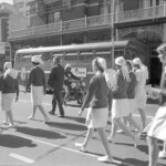 TUA17 Dental nurses from all over the country march to Parliament in March 1974, to pressure the Government to restore their wage relativity with public health nurses. MPs were heard to comment: “It’s marvellous. They are so neat and tidy.” In any event they won relativity.<br /><br />KEITH STEWART TUA17
