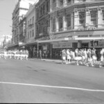 TUA20 Dental nurses from all over the country march to Parliament in March 1974, to pressure the Government to restore their wage relativity with public health nurses. MPs were heard to comment: “It’s marvellous. They are so neat and tidy.” In any event they won relativity.<br /><br />KEITH STEWART TUA20