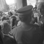 TUA36 Dental nurses from all over the country marched to Parliament in March 1974, to pressure the Government to restore their wage relativity with public health nurses. MPs were heard to comment: “It’s marvellous. They are so neat and tidy.” In any event they won relativity. Nurses crowd the doors at Parliament. <br /><br />KEITH STEWART TUA36