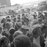 TUA37 Dental nurses from all over the country marched to Parliament in March 1974, to pressure the Government to restore their wage relativity with public health nurses. MPs were heard to comment: “It’s marvellous. They are so neat and tidy.” In any event they won relativity. Nurses crowd the doors at Parliament. <br /><br />KEITH STEWART TUA37