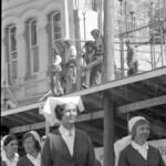 TUA46 Dental nurses from all over the country marched to Parliament in March 1974, to pressure the Government to restore their wage relativity with public health nurses. MPs were heard to comment: “It’s marvellous. They are so neat and tidy.” In any event they won relativity. <br /><br />KEITH STEWART TUA46