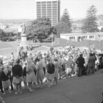 TUA52 Dental nurses from all over the country marched to Parliament in March 1974, to pressure the Government to restore their wage relativity with public health nurses. MPs were heard to comment: “It’s marvellous. They are so neat and tidy.” In any event they won relativity. <br /><br />KEITH STEWART TUA52