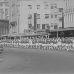TUA60 Dental nurses from all over the country march to Parliament in March 1974, to pressure the Government to restore their wage relativity with public health nurses. MPs were heard to comment: “It’s marvellous. They are so neat and tidy.” In any event they won relativity.<br /><br />KEITH STEWART TUA60