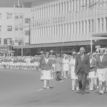 TUA62 Dental nurses from all over the country march to Parliament in March 1974, to pressure the Government to restore their wage relativity with public health nurses. MPs were heard to comment: “It’s marvellous. They are so neat and tidy.” In any event they won relativity.<br /><br />KEITH STEWART TUA62