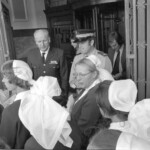 TUA73 Dental nurses from all over the country marched to Parliament in March 1974, to pressure the Government to restore their wage relativity with public health nurses. MPs were heard to comment: “It’s marvellous. They are so neat and tidy.” In any event they won relativity. Nurses try to gain access to Parliment buildings<br /><br />KEITH STEWART TUA73