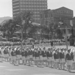 TUA9 Dental nurses from all over the country march to Parliament in March 1974, to pressure the Government to restore their wage relativity with public health nurses. MPs were heard to comment: “It’s marvellous. They are so neat and tidy.” In any event they won relativity.<br /><br />KEITH STEWART TUA9