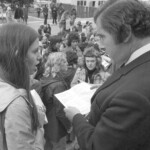 Kindergarten trainee teachers march to Parliament in Wellington in April 1974 . They were a part of a nationwide protest of over 1000 students against the low level of their salaries compared to primary school trainee teacher salaries and the unemployment benefit.<br /><br />KEITH STEWART TUAEC10