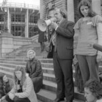 Kindergarten trainee teachers march to Parliament in Wellington in April 1974 . They were a part of a nationwide protest of over 1000 students against the low level of their salaries compared to primary school trainee teacher salaries and the unemployment benefit.<br /><br />KEITH STEWART TUAEC21