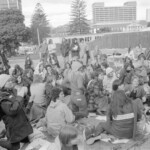 Kindergarten trainee teachers march to Parliament in Wellington in April 1974 . They were a part of a nationwide protest of over 1000 students against the low level of their salaries compared to primary school trainee teacher salaries and the unemployment benefit.<br /><br />KEITH STEWART TUAEC22