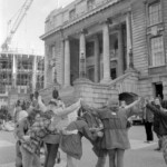 Kindergarten trainee teachers march to Parliament in Wellington in April 1974 . They were a part of a nationwide protest of over 1000 students against the low level of their salaries compared to primary school trainee teacher salaries and the unemployment benefit.<br /><br />KEITH STEWART TUAEC26