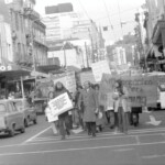 Kindergarten trainee teachers march to Parliament in Wellington in April 1974 . They were a part of a nationwide protest of over 1000 students against the low level of their salaries compared to primary school trainee teacher salaries and the unemployment benefit.<br /><br />KEITH STEWART TUAEC29