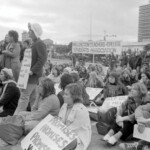 Kindergarten trainee teachers march to Parliament in Wellington in April 1974 . They were a part of a nationwide protest of over 1000 students against the low level of their salaries compared to primary school trainee teacher salaries and the unemployment benefit.<br /><br />KEITH STEWART TUAEC33