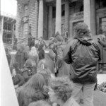 Kindergarten trainee teachers march to Parliament in Wellington in April 1974 . They were a part of a nationwide protest of over 1000 students against the low level of their salaries compared to primary school trainee teacher salaries and the unemployment benefit.<br /><br />KEITH STEWART TUAEC35