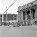 Kindergarten trainee teachers at Parliament in Wellington in April 1974 . They were a part of a nationwide protest of over 1000 students against the low level of their salaries compared to primary school trainee teacher salaries and the unemployment benefit.<br /><br />KEITH STEWART TUAEC38