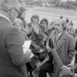 Kindergarten trainee teachers march to Parliament in Wellington in April 1974 . They were a part of a nationwide protest of over 1000 students against the low level of their salaries compared to primary school trainee teacher salaries and the unemployment benefit.<br /><br />KEITH STEWART TUAEC44