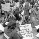 Kindergarten trainee teachers march to Parliament in Wellington in April 1974 . They were a part of a nationwide protest of over 1000 students against the low level of their salaries compared to primary school trainee teacher salaries and the unemployment benefit.<br /><br />KEITH STEWART TUAEC7
