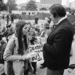 Kindergarten trainee teachers march to Parliament in Wellington in April 1974 . They were a part of a nationwide protest of over 1000 students against the low level of their salaries compared to primary school trainee teacher salaries and the unemployment benefit.<br /><br />KEITH STEWART TUAEC9