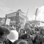 Photo from a demonstration against a new proposed law increasing the powers of the Security Intelligence Service. Wellington New Zealand.