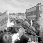 Photo from a demonstration against a new proposed law increasing the powers of the Security Intelligence Service. Wellington New Zealand.