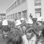 Photo from a demonstration against a new proposed law increasing the powers of the Security Intelligence Service. Wellington New Zealand.