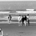 Anti-Apartheid Protest in 1971 at Brighton Beach Christchurch. Own Wilkes in scuba gear