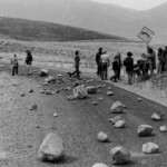 300 demonstrators, mostly young and students gathered from all over New Zealand at the Post Office in Timaru, on the East Coast of the South Island, They marched from there along the waterfront to Caroline Bay, a distance of about one mile.
From Caroline Bay the demonstrators moved out of town to Washdyke, about 3 miles to the north the site of the logistic end supply base for the Mt. John installation.