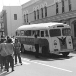 300 demonstrators, mostly young and students gathered from all over New Zealand at the Post Office in Timaru, on the East Coast of the South Island, They marched from there along the waterfront to Caroline Bay, a distance of about one mile.
From Caroline Bay the demonstrators moved out of town to Washdyke, about 3 miles to the north the site of the logistic end supply base for the Mt. John installation.