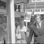 Students took to the footpaths on March 21st 1974 in Wellington to remind citizens of the anniversary day of the Sharpville Massacre in South Africa in 1960.