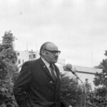 In Wellington workers stop work and march to the Employers Federation office protesting about the use of injunctions preventing workers withdrawing there labour. The march was also in solidarity with Bill Andersen imprisoned for defying a Supreme Court injunction.