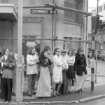 In Wellington workers stop work and march to the Employers Federation office protesting about the use of injunctions preventing workers withdrawing there labour. The march was also in solidarity with Bill Andersen imprisoned for defying a Supreme Court injunction.