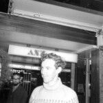 American Independence Day ball in 1973 at the Majestic Cabaret, Willis St, Wellington. Demonstrators voice their disagreement with USA involvement in the Vietnam war.