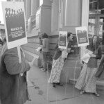 Students took to the footpaths on March 21st 1974 in Wellington to remind citizens of the anniversary day of the Sharpville Massacre in South Africa in 1960.
