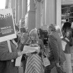 Students took to the footpaths on March 21st 1974 in Wellington to remind citizens of the anniversary day of the Sharpville Massacre in South Africa in 1960.