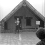 Sept 1974 Maori Language week at Victoria University came to an end with a hui in the Maori room at the Dominion Museum. A number of Kaumatua, youth and representativies from various Wellington Maori organisations met to discuss the importance of the Maori Language.