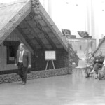 Sept 1974 Maori Language week at Victoria University came to an end with a hui in the Maori room at the Dominion Museum. A number of Kaumatua, youth and representativies from various Wellington Maori organisations met to discuss the importance of the Maori Language.