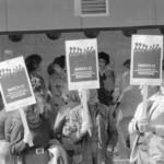 Students took to the footpaths on March 21st 1974 in Wellington to remind citizens of the anniversary day of the Sharpville Massacre in South Africa in 1960.