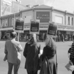 Students took to the footpaths on March 21st 1974 in Wellington to remind citizens of the anniversary day of the Sharpville Massacre in South Africa in 1960.