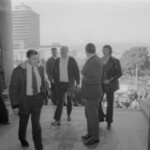 Workers from the Seamens Union and Drivers Union marched to Parliament in June 1974. They were protesting about a number of issues including cost of living and anti-union legislation being introduced that allowed injunctions on Unions supporting other unions.