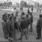 Workers from the Seamens Union and Drivers Union marched to Parliament in June 1974. They were protesting about a number of issues including cost of living and anti-union legislation being introduced that allowed injunctions on Unions supporting other unions.