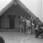 Sept 1974 Maori Language week at Victoria University came to an end with a hui in the Maori room at the Dominion Museum. A number of Kaumatua, youth and representativies from various Wellington Maori organisations met to discuss the importance of the Maori Language.