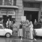 In Wellington workers stop work and march to the Employers Federation office protesting about the use of injunctions preventing workers withdrawing there labour. The march was also in solidarity with Bill Andersen imprisoned for defying a Supreme Court injunction.