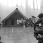 Sept 1974 Maori Language week at Victoria University came to an end with a hui in the Maori room at the Dominion Museum. A number of Kaumatua, youth and representativies from various Wellington Maori organisations met to discuss the importance of the Maori Language.