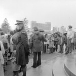 Pro-choice protestors gather at Parliament at different times in 1974 to protest against abortion laws and to support the Auckland Clinc right to carry out abortions.
