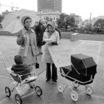 Pro-choice protestors gather at Parliament at different times in 1974 to protest against abortion laws and to support the Auckland Clinc right to carry out abortions.
