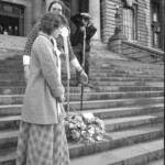 Pro-choice protestors gather at Parliament at different times in 1974 to protest against abortion laws and to support the Auckland Clinc right to carry out abortions.
